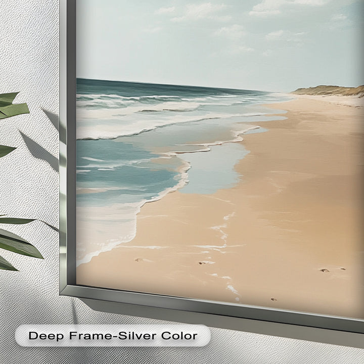 Endless Shoreline – Serene Seascape Oil Painting