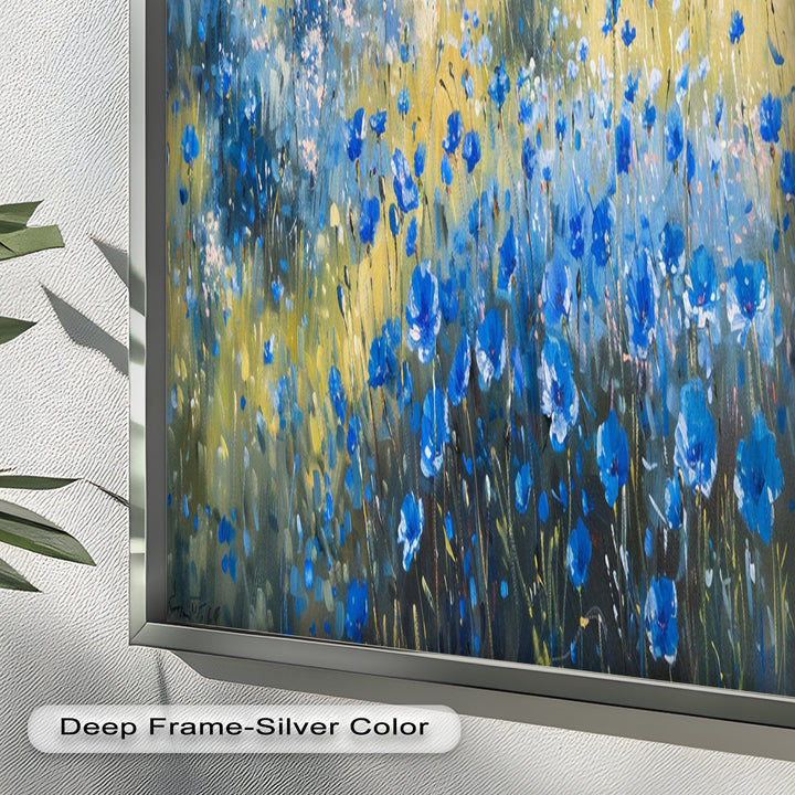 Nature's Harmony: Sea & Bloom – Captivating Oil Painting