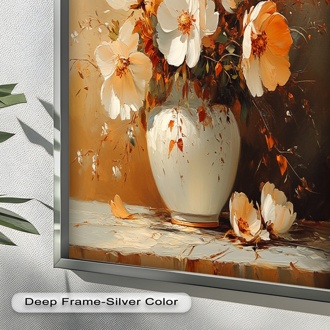 Warm Floral Arrangement – Flower Vase Oil Paintings