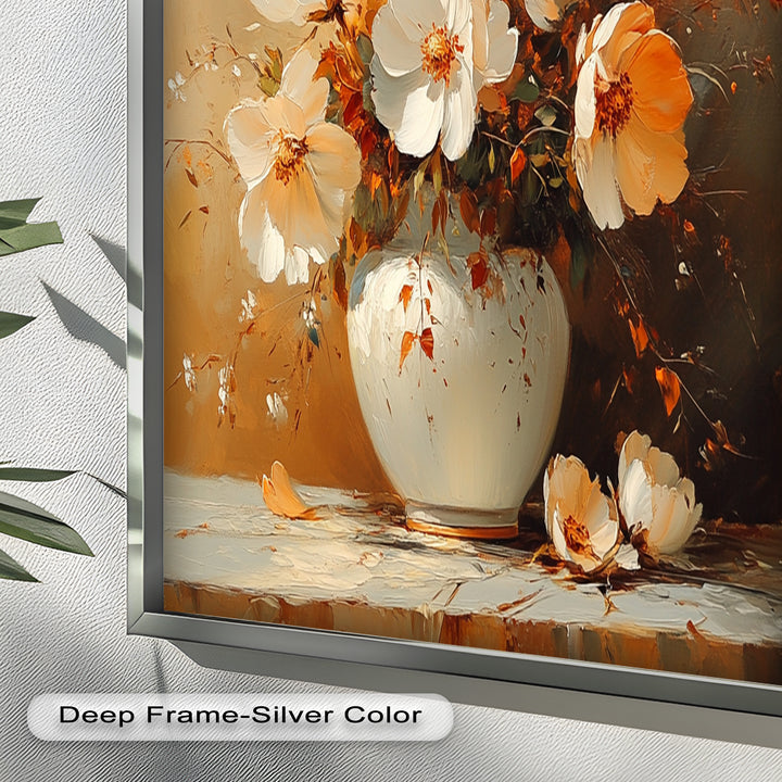 Warm Floral Arrangement – Flower Vase Oil Paintings