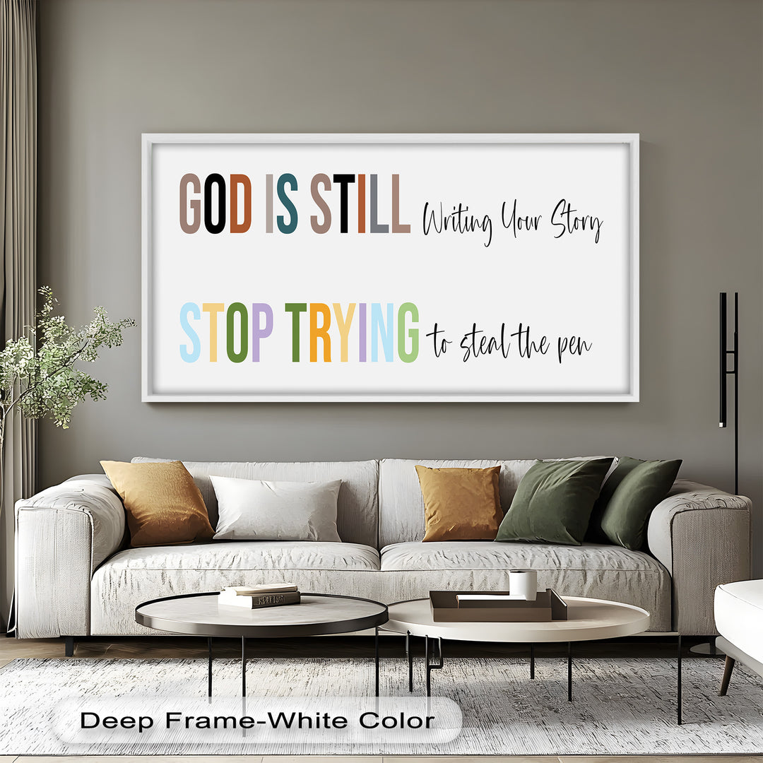 God Is Still Writing – Christian Oil Painting