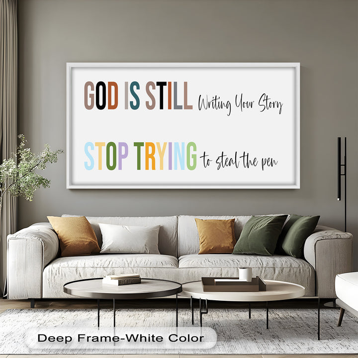 God Is Still Writing – Christian Oil Painting