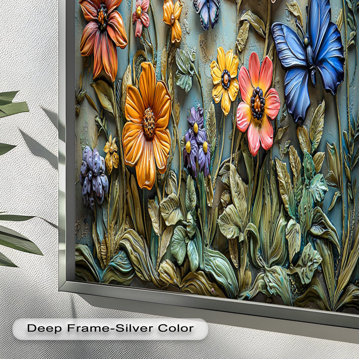 Vibrant Butterfly Flower – Textured Floral Oil Painting