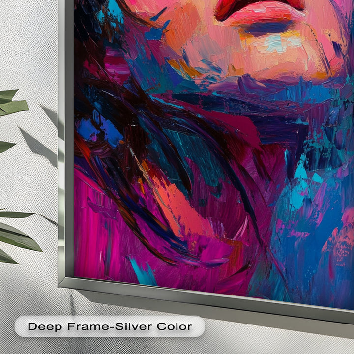 Ecstasy in Color – Vibrant Expressionist Portrait Oil Painting