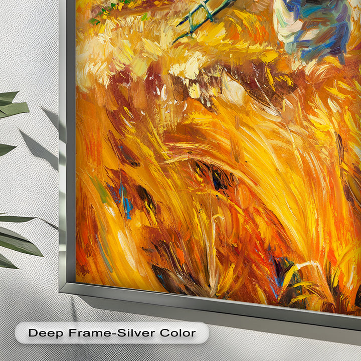 Golden Harvest – Impressionist Oil Painting