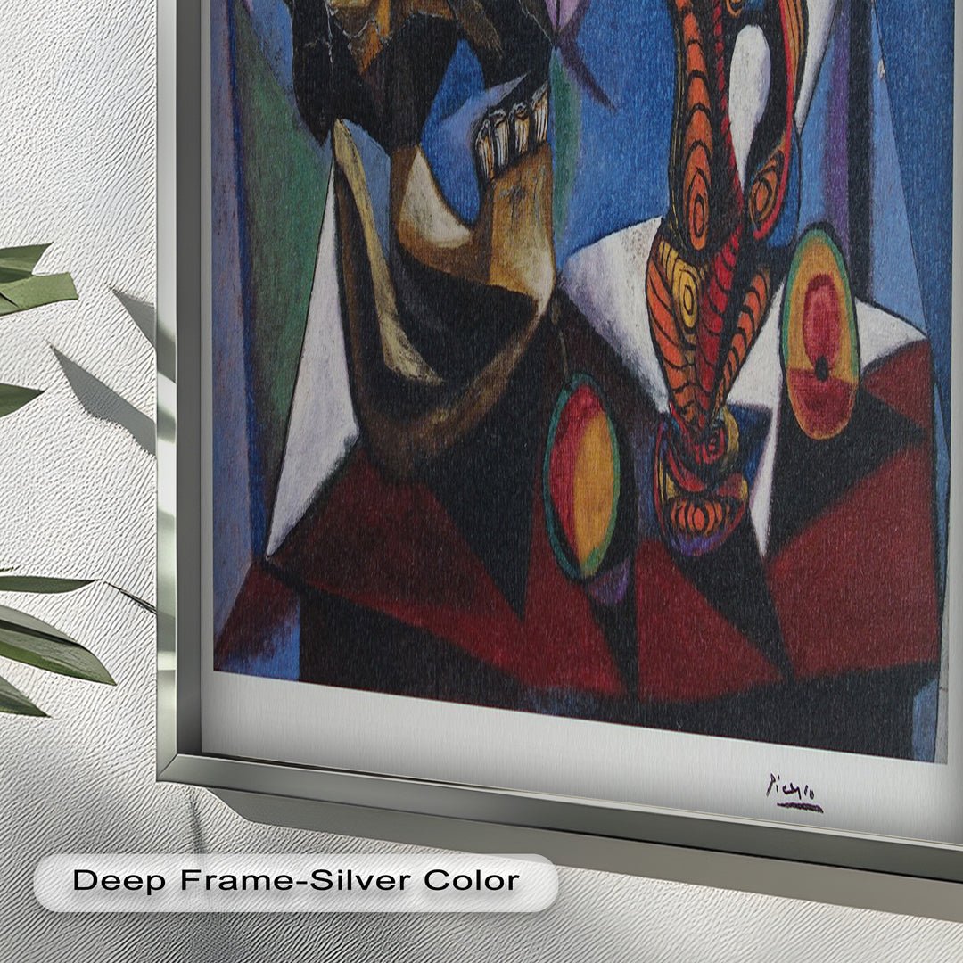Still Life with Bull Skull – Symbolist Cubist Picasso Oil Painting