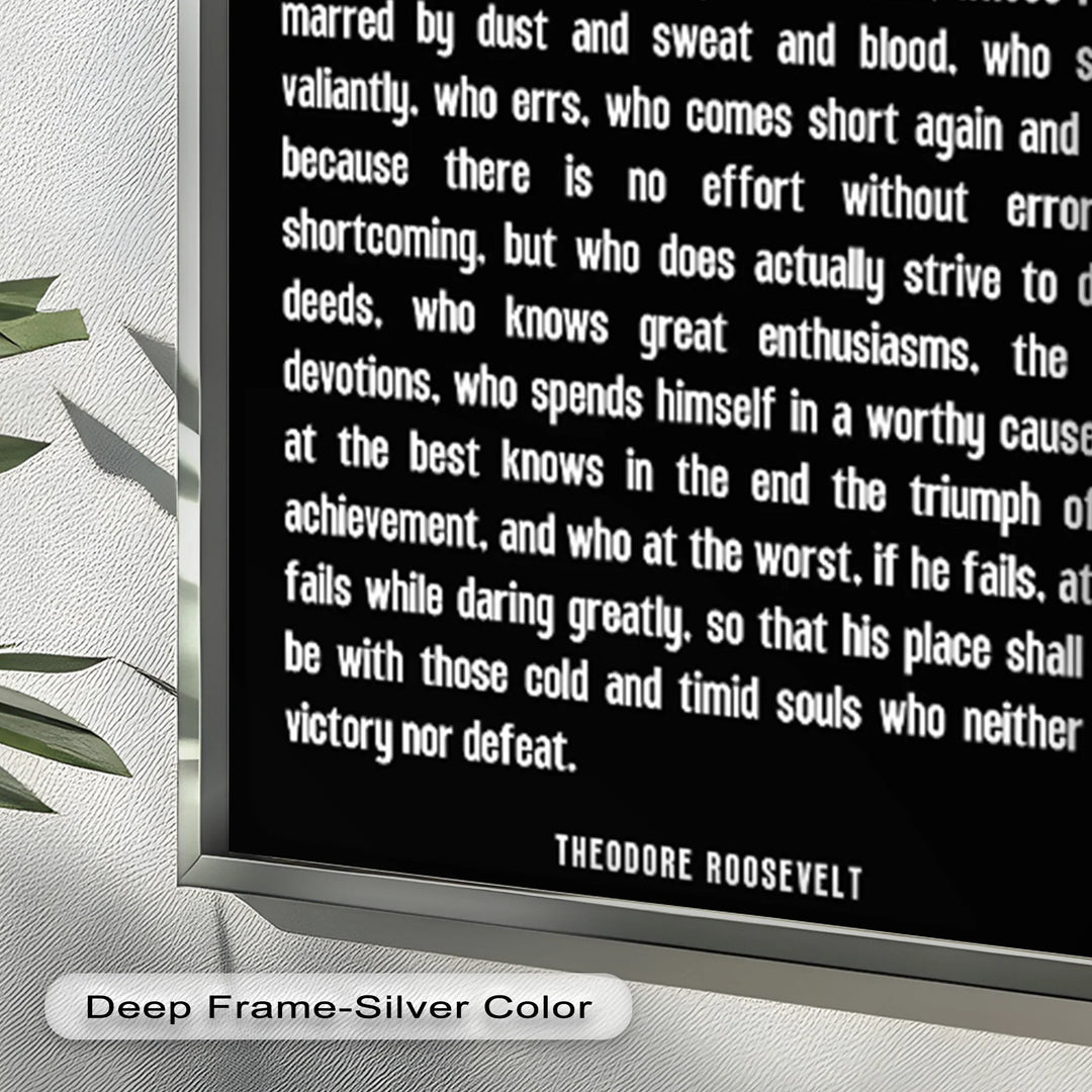 The Man in the Arena – Typography Oil Painting - MyPhotoStation
