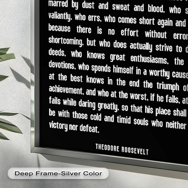 The Man in the Arena – Typography Oil Painting - MyPhotoStation