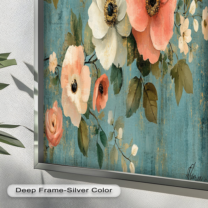 Vintage Bloom – Elegant Floral Oil Painting