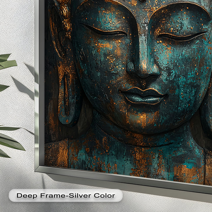 Buddha Portrait Wall Art – Religious Oil Painting