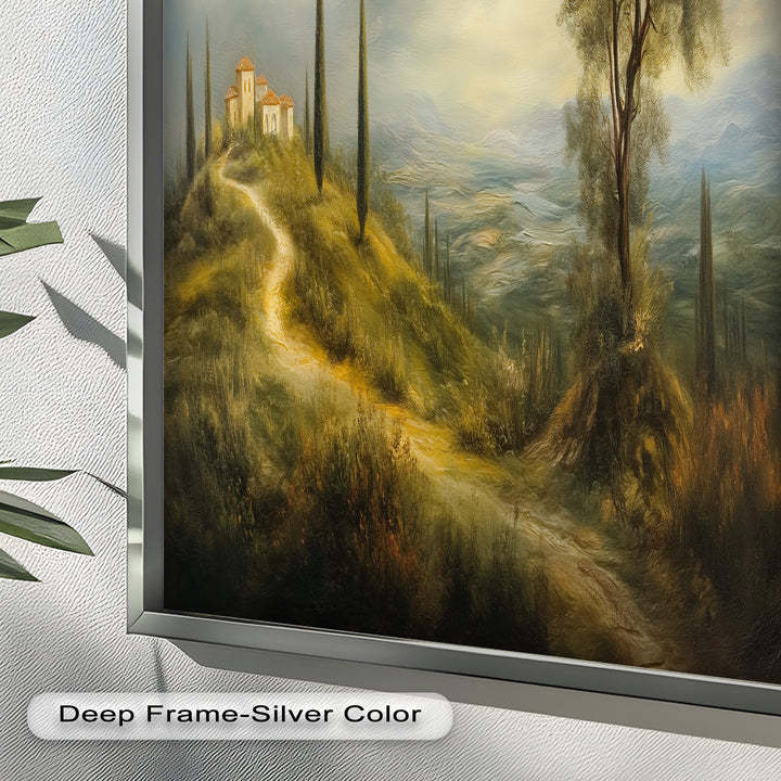 Tuscan Hillside Wall Art – Landscape Oil Painting