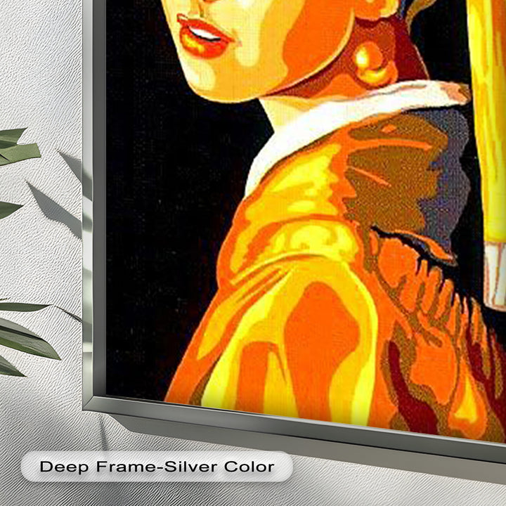 Modern Interpretation of Girl with a Pearl Earring - Renaissance Oil Painting