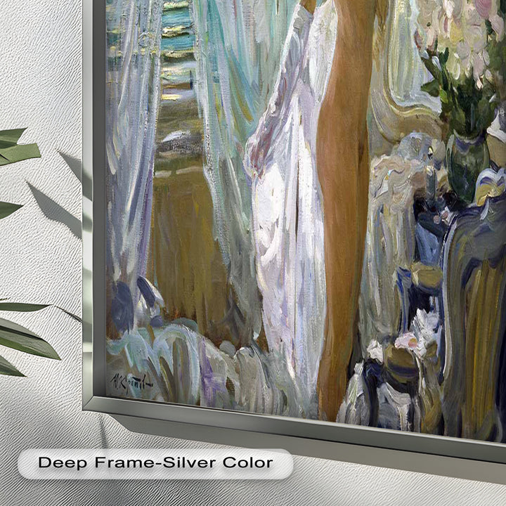 Whispers of Morning Light – Romantic Nude Interior Oil Painting