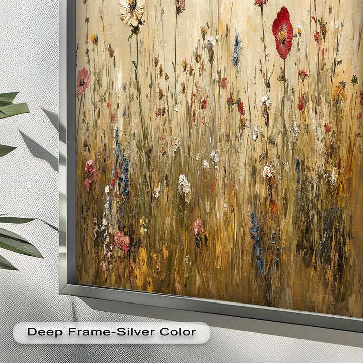Vintage Wild Flowers – Rustic Floral Oil Painting