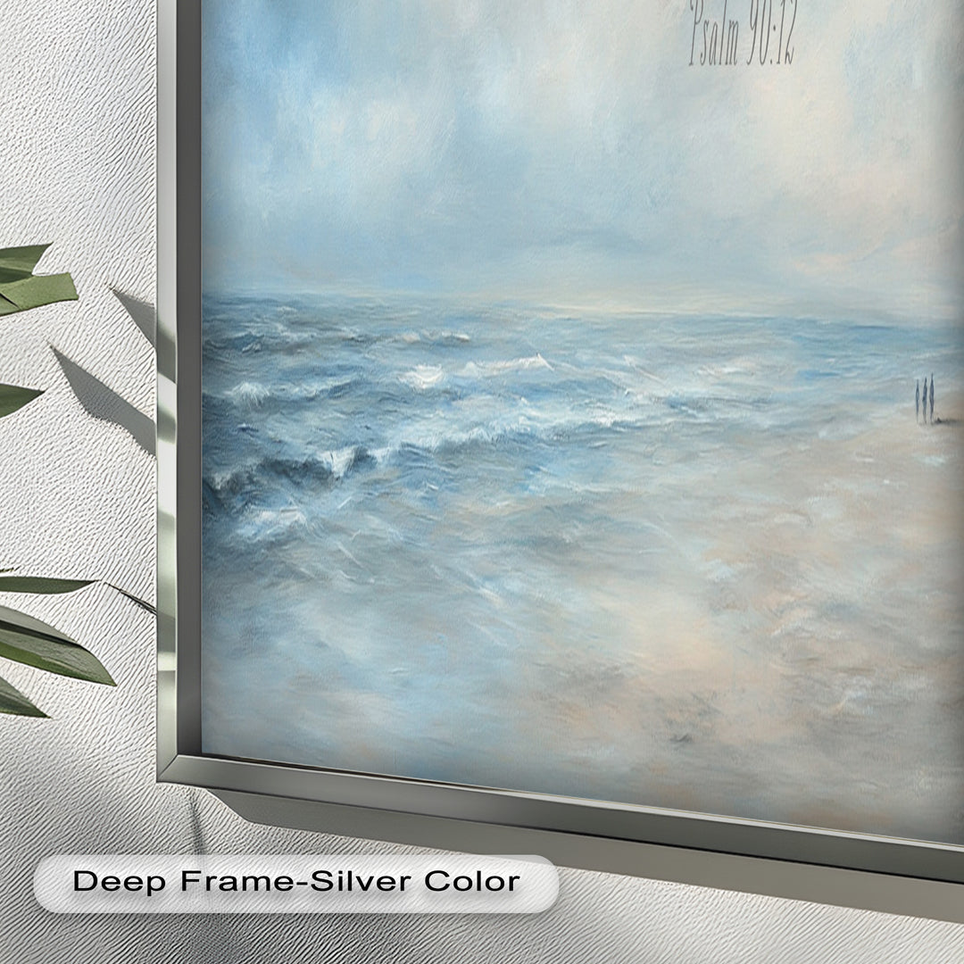 Psalm 90:12 – Heart of Wisdom Bible Verse Oil Painting