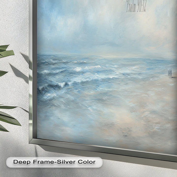 Psalm 90:12 – Heart of Wisdom Bible Verse Oil Painting
