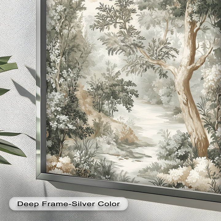 Antique Nature Wall Art-Forest Landscape Oil Paintin
