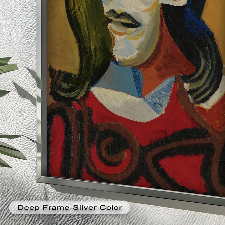 Abstract Portrait with Red Garment - Picasso Oil Painting