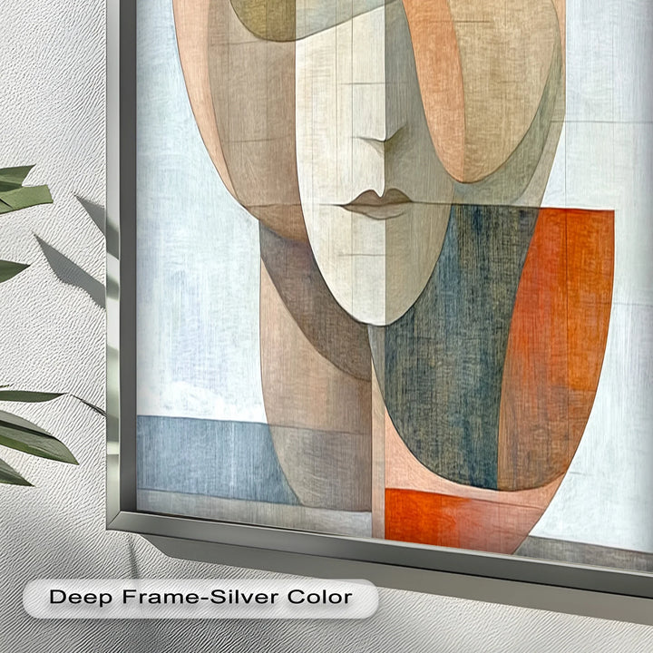 Geometric Face Portrait – Modern Abstract Oil Painting - MyPhotoStation