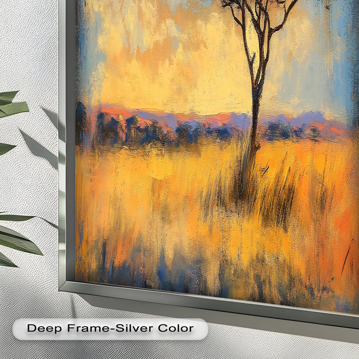 African Savannah Tree Wall Art – Landscape Oil Painting