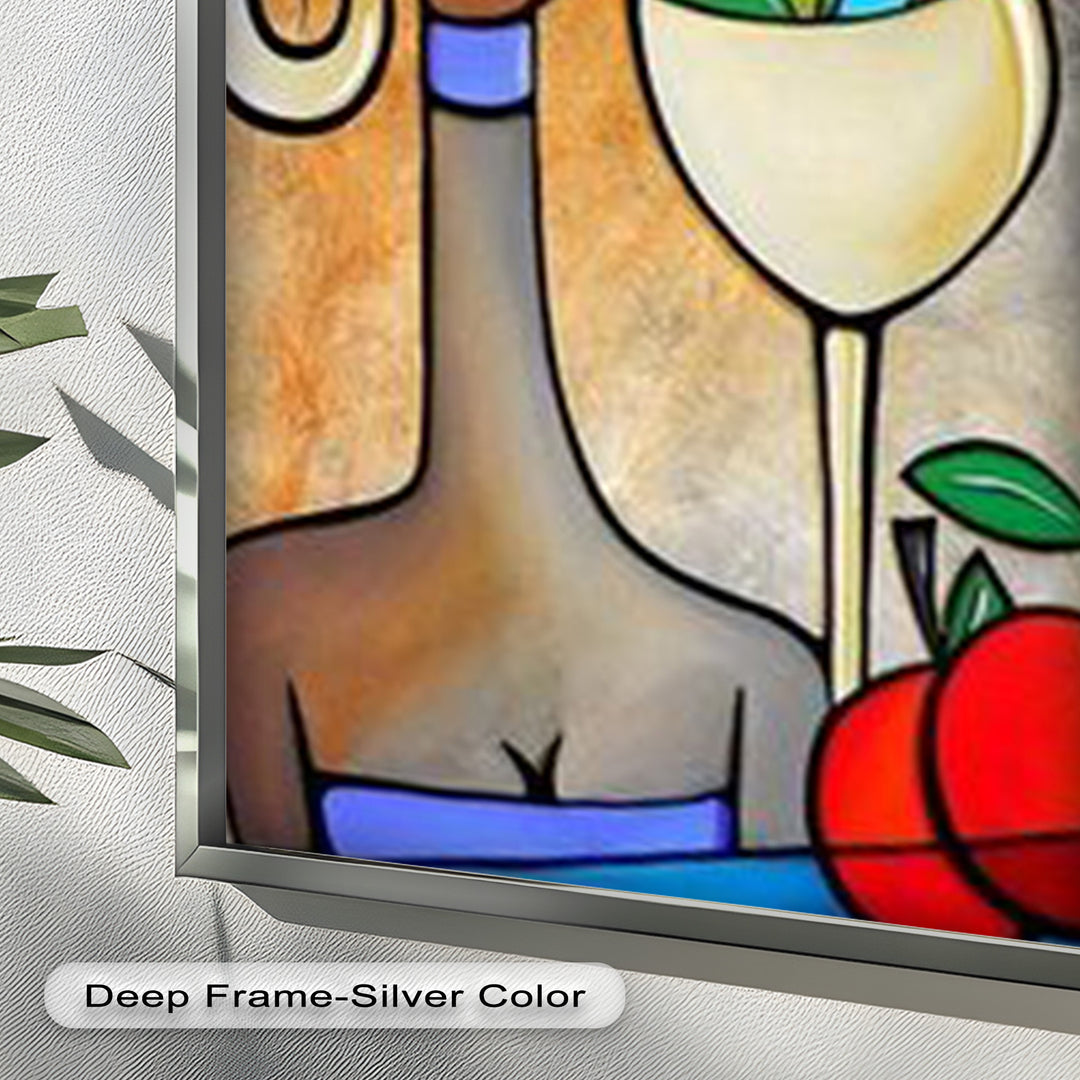 Tropical Gaze – Lebendiges Cocktail Muse Picasso Ölgemälde