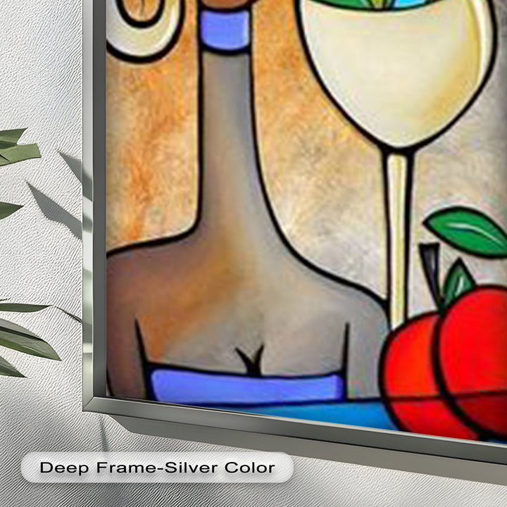 Tropical Gaze – Lebendiges Cocktail Muse Picasso Ölgemälde