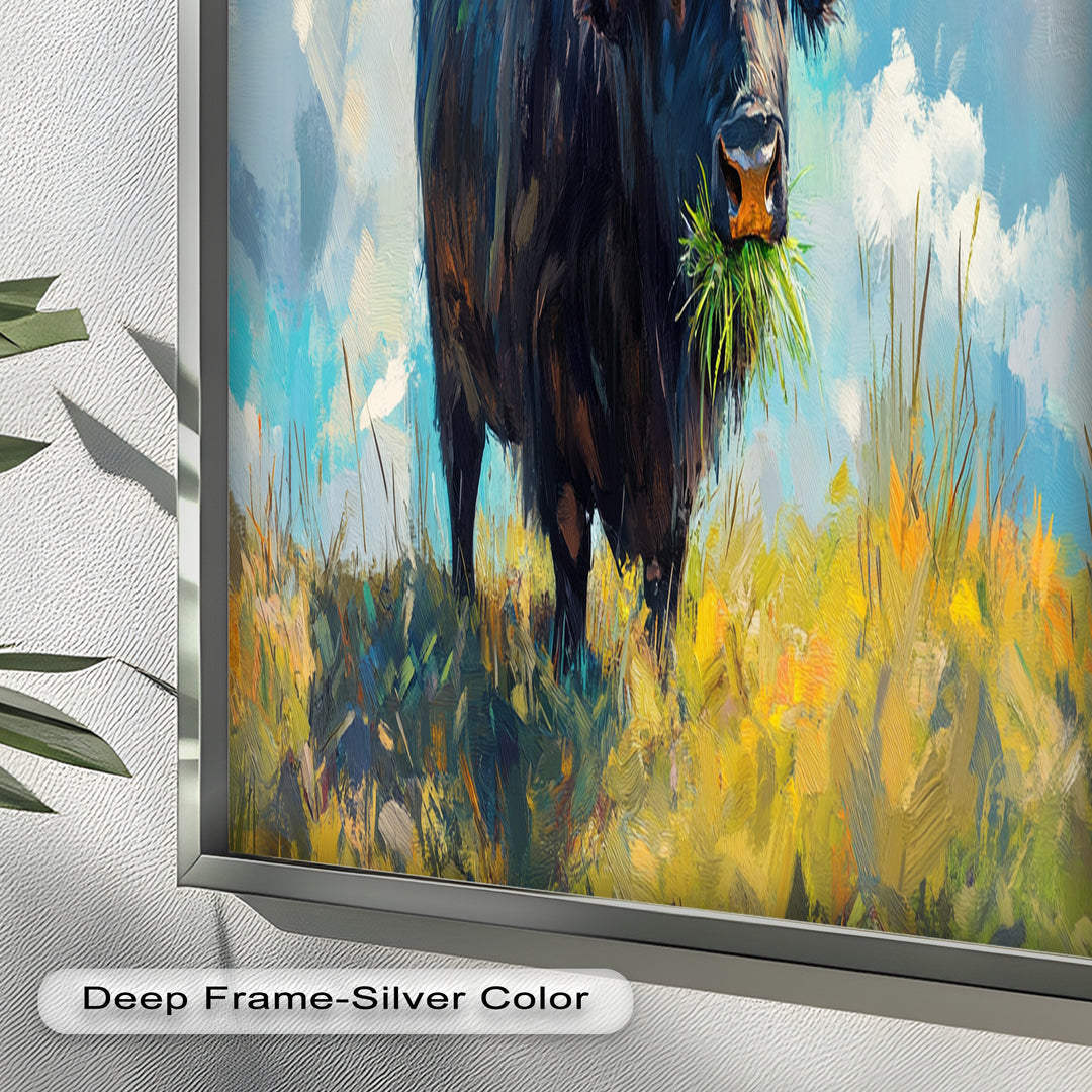 Highland Bull – Abstract Oil Painting