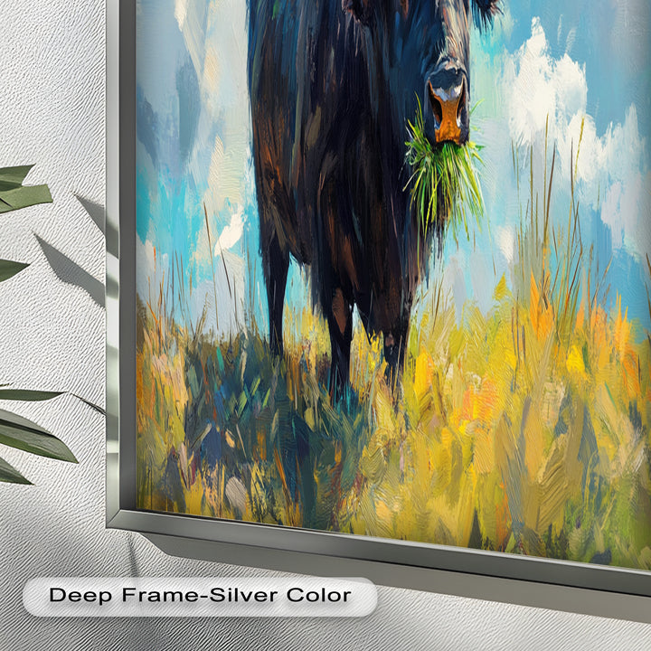 Highland Bull – Abstract Oil Painting