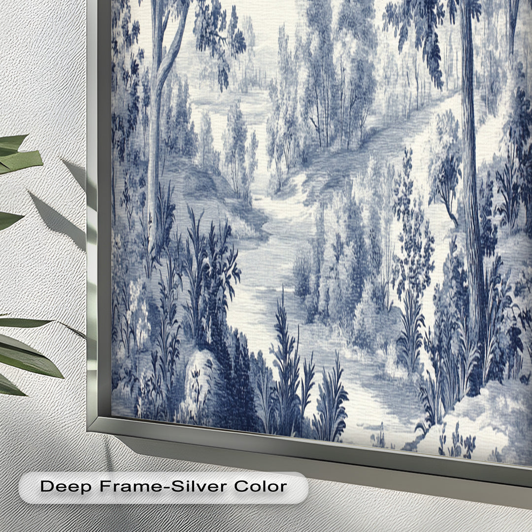 Monochrome Forest Wall Art – Classic Landscape Oil Painting