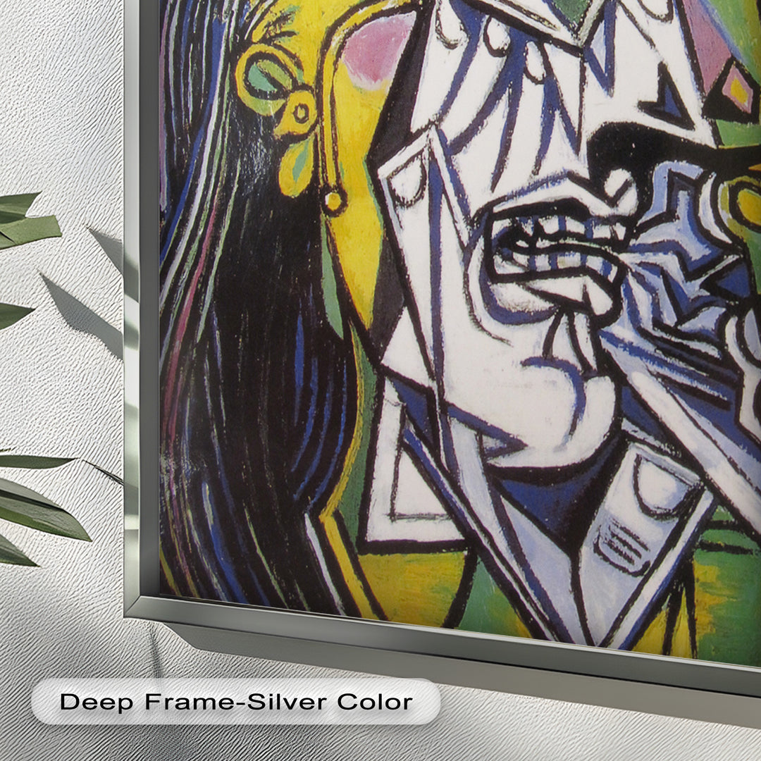 Woman in Anguish – Expressive Cubist Portrait Picasso Oil Painting