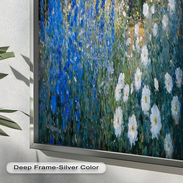 Blue Delphinium - Impressionist Oil Painting