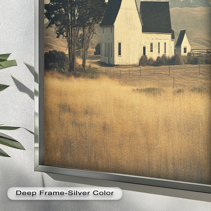 Golden Prairie Barn – Ölgemälde einer Bauernhauslandschaft