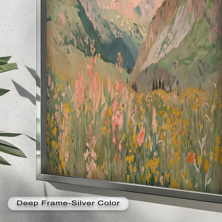 Wildflower Mountain – Serene Landscape Oil Painting