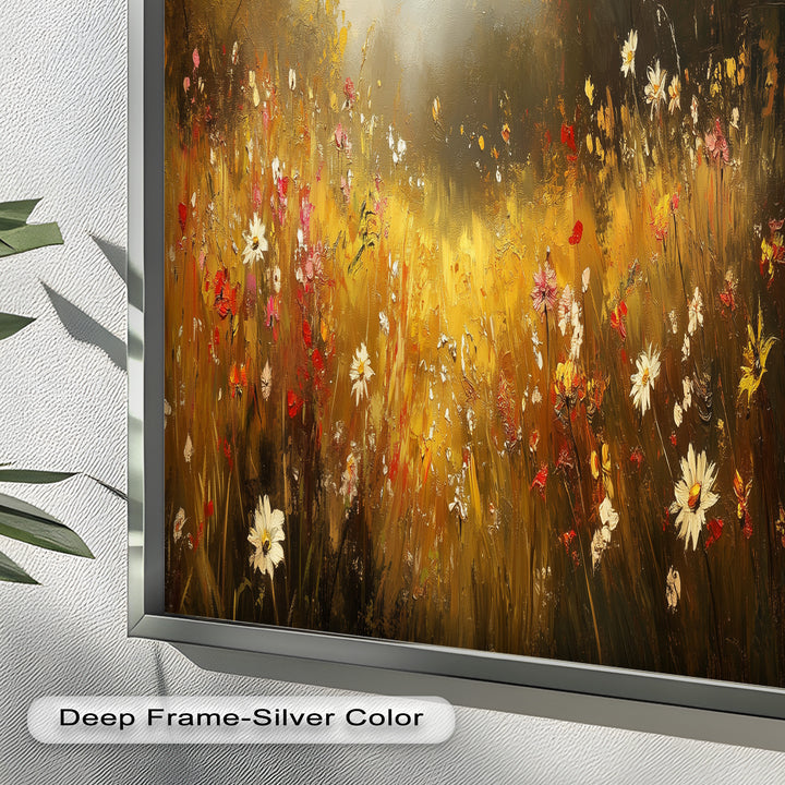 Flowers and Stream – Vibrant Autumn Oil Painting