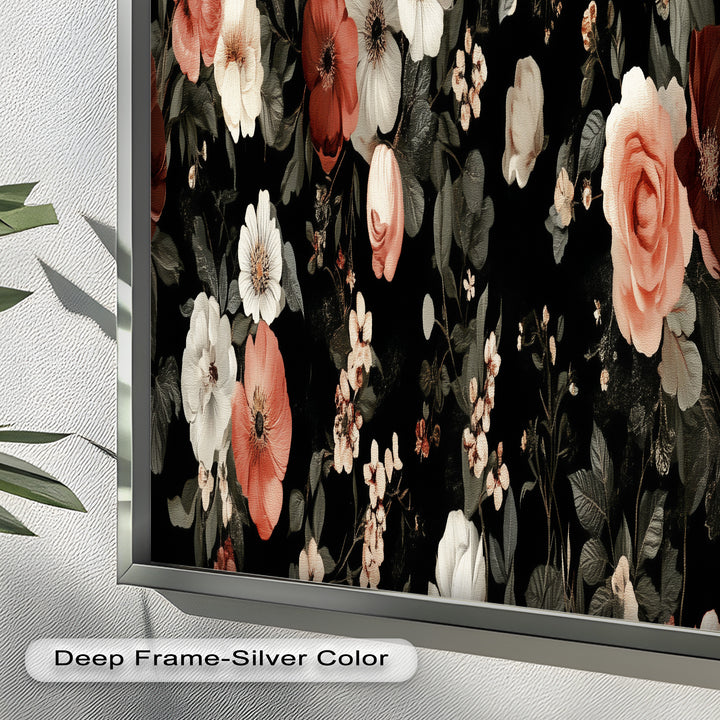 Vintage Garden Blooms Wall Art – Floral Oil Painting