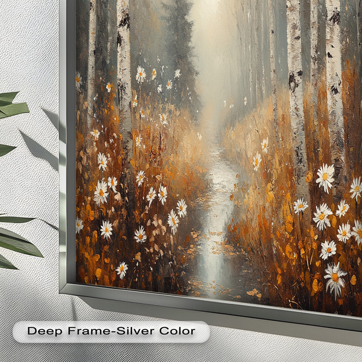 Golden Fall Leaves – Serene Autumn Oil Painting
