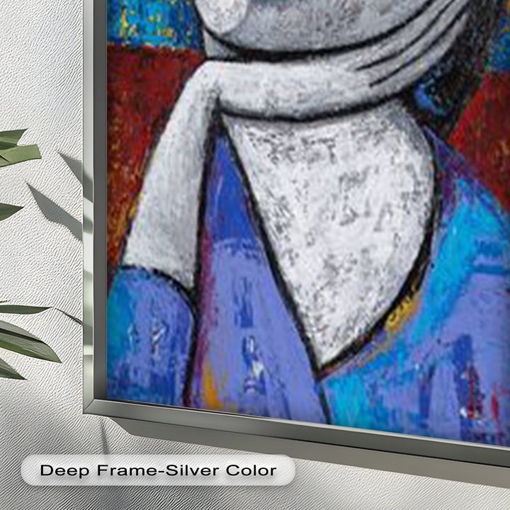 Quiet Reflection – Textured Modern Portrait Picasso Oil Painting