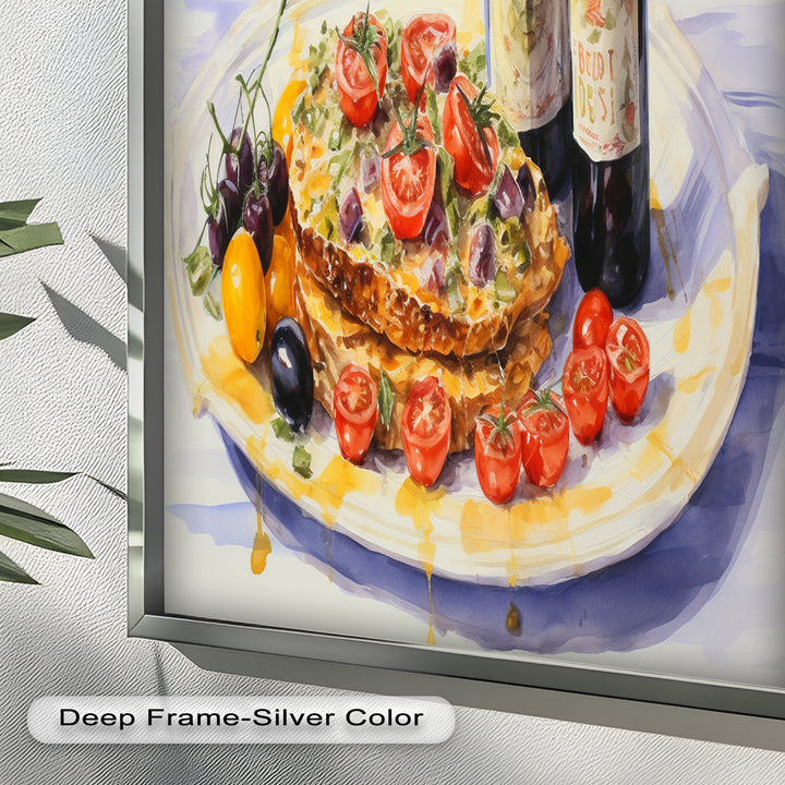 Tuscan Table – Rustic Lasagna and Wine Still Life Food Painting