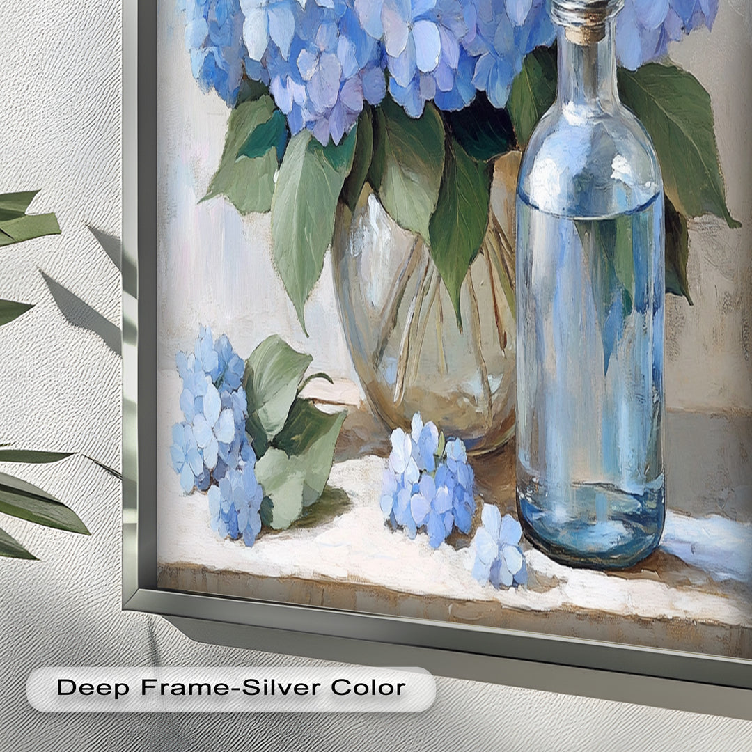 Blue Floral Still Life – Modern Oil Paintings