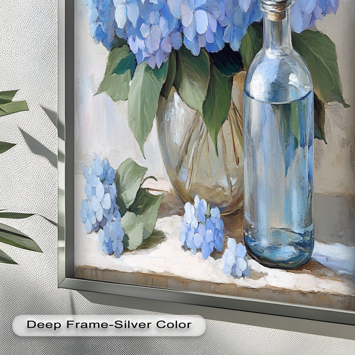 Blue Floral Still Life – Modern Oil Paintings
