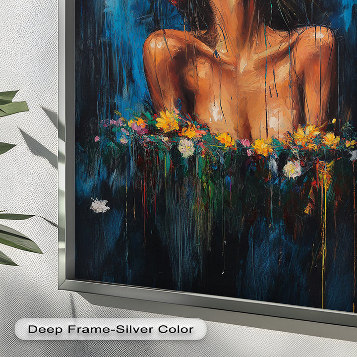 Floral Reverie – Ethereal Woman with Flower Crown Oil Painting