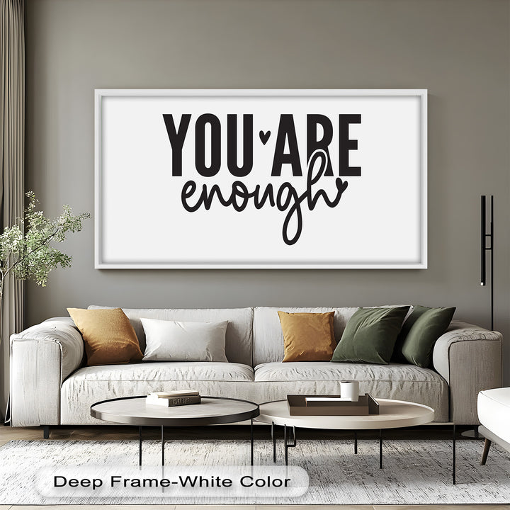 Empowering Words Oil Painting – Monochrome Script Wall Decor
