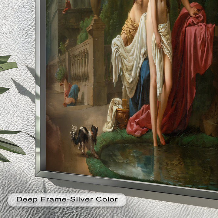 Bathing in the Garden – Neoclassical Elegance Oil Painting