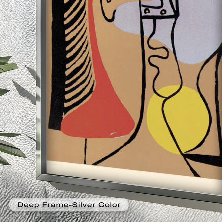 Fragmented Gaze – Minimalist Cubist Portrait Picasso Oil Painting