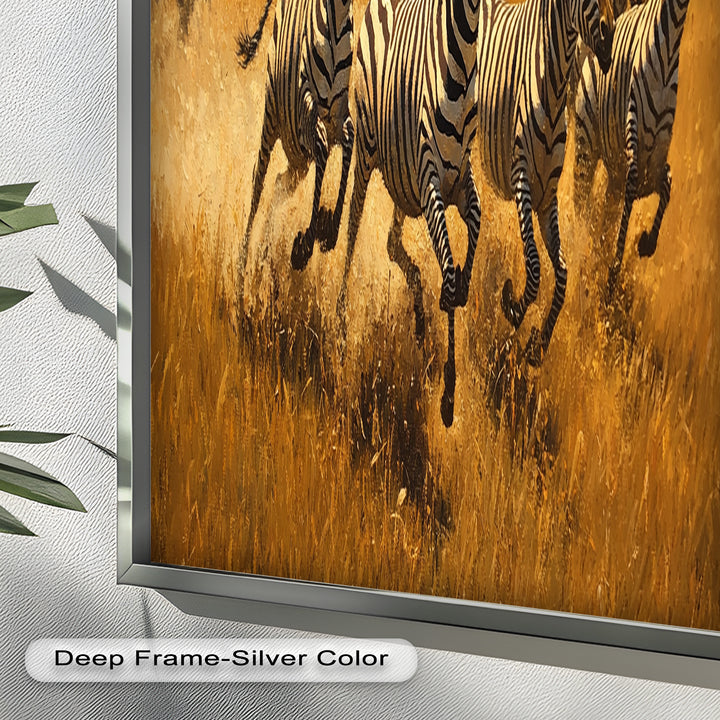 Running Wild – Zebra Oil Painting