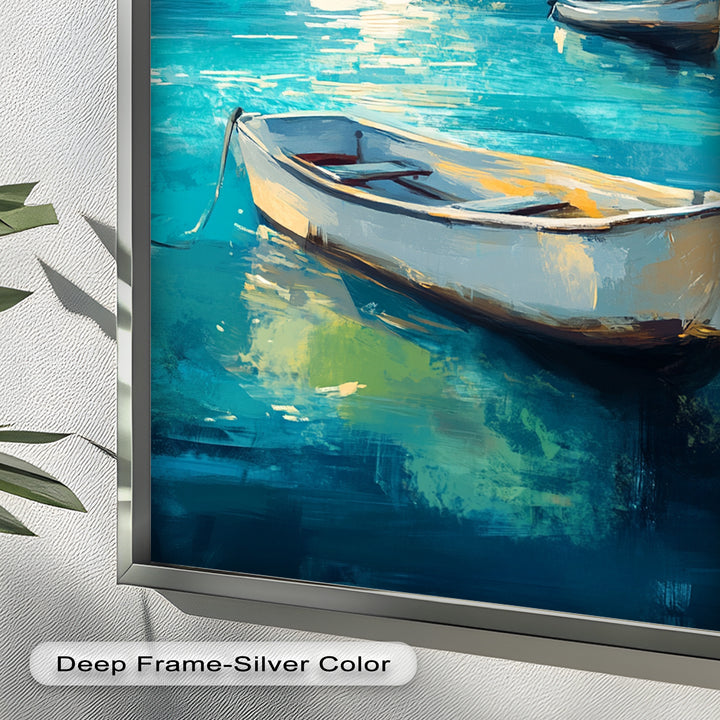 Still Waters at Sea – Boat Oil Painting