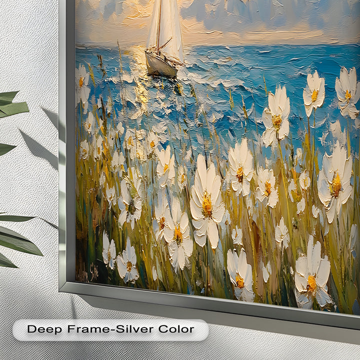 Sailing into Serenity – Framed Oil Painting