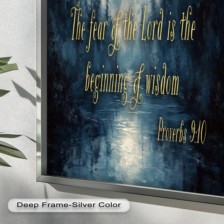 Proverbs 9:10 – The Fear of the Lord Bible Verse Oil Painting