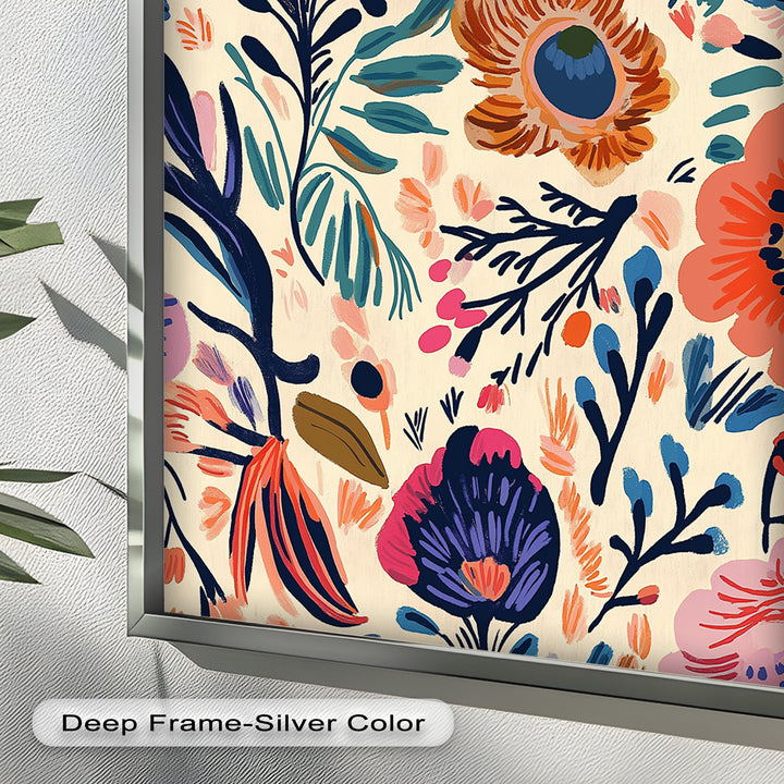 Garden Reverie – Expressive Boho Floral Oil Painting