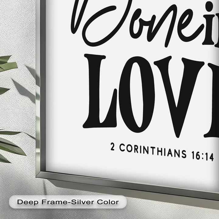 Let Everything Be Done in Love – Scripture Oil Painting - MyPhotoStation